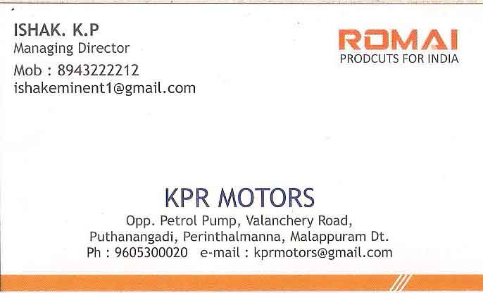 KPR ENTERPRISES and KPR MOTORS