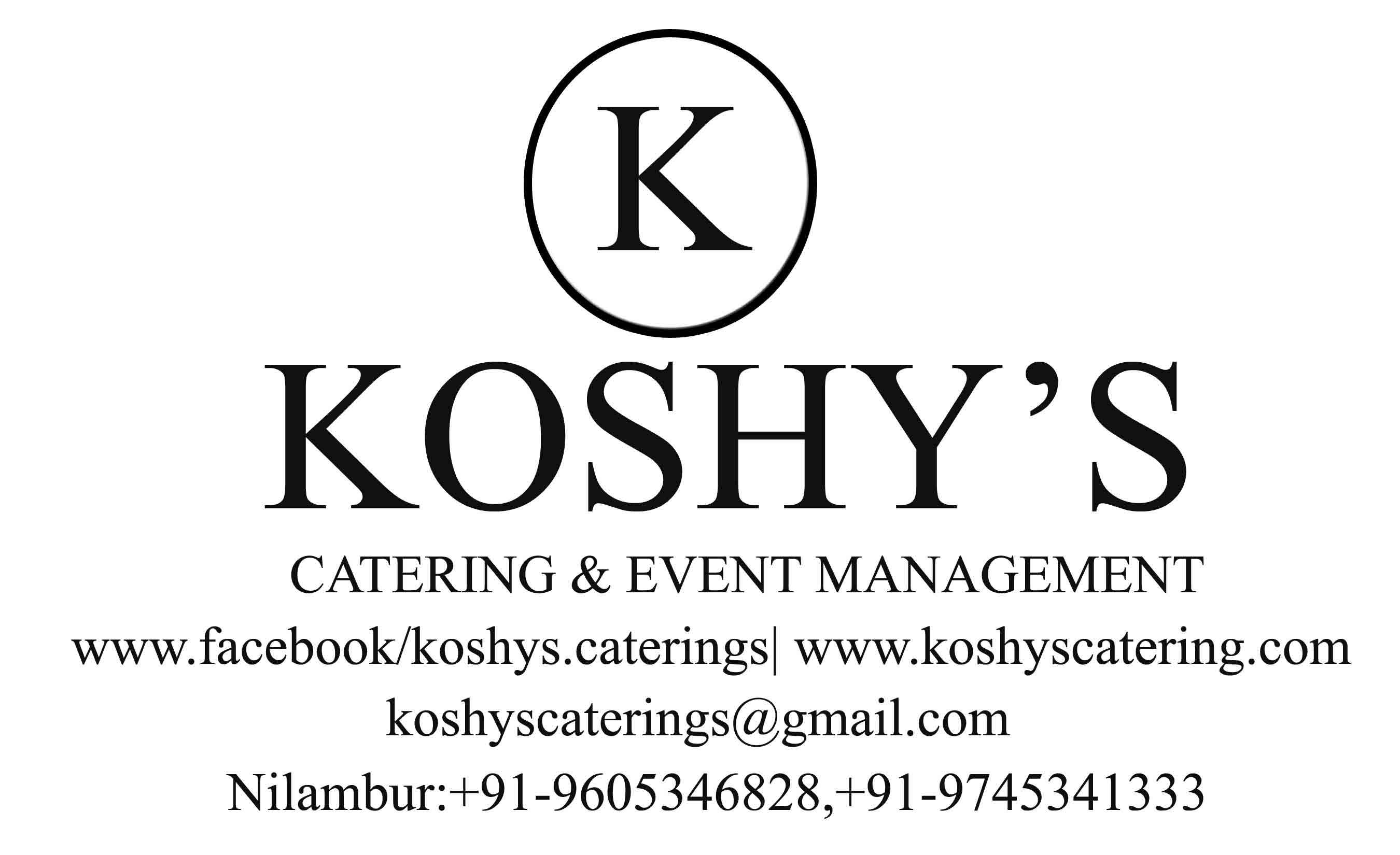 KOSHY'S CATERING & EVENT MANAGEMENT KOSHY'S CATERING & EVENT MANAGEMENT